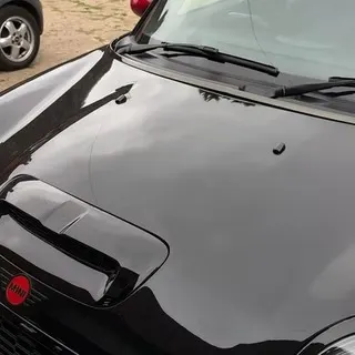 High gloss black bonnet after ceramic coating Porter's Car Detailing Loughborough