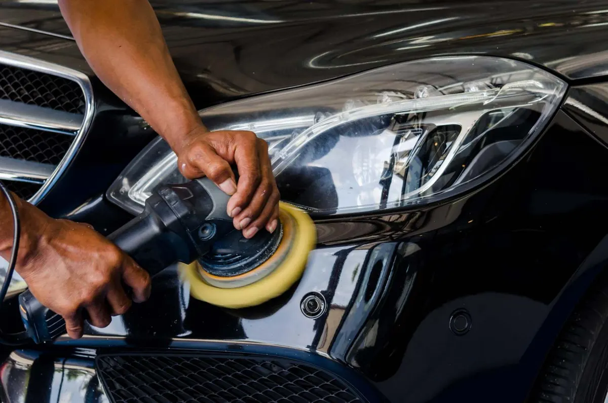 Machine polishing car paintwork to remove swirl marks Porter's Car Detailing Leicestershire