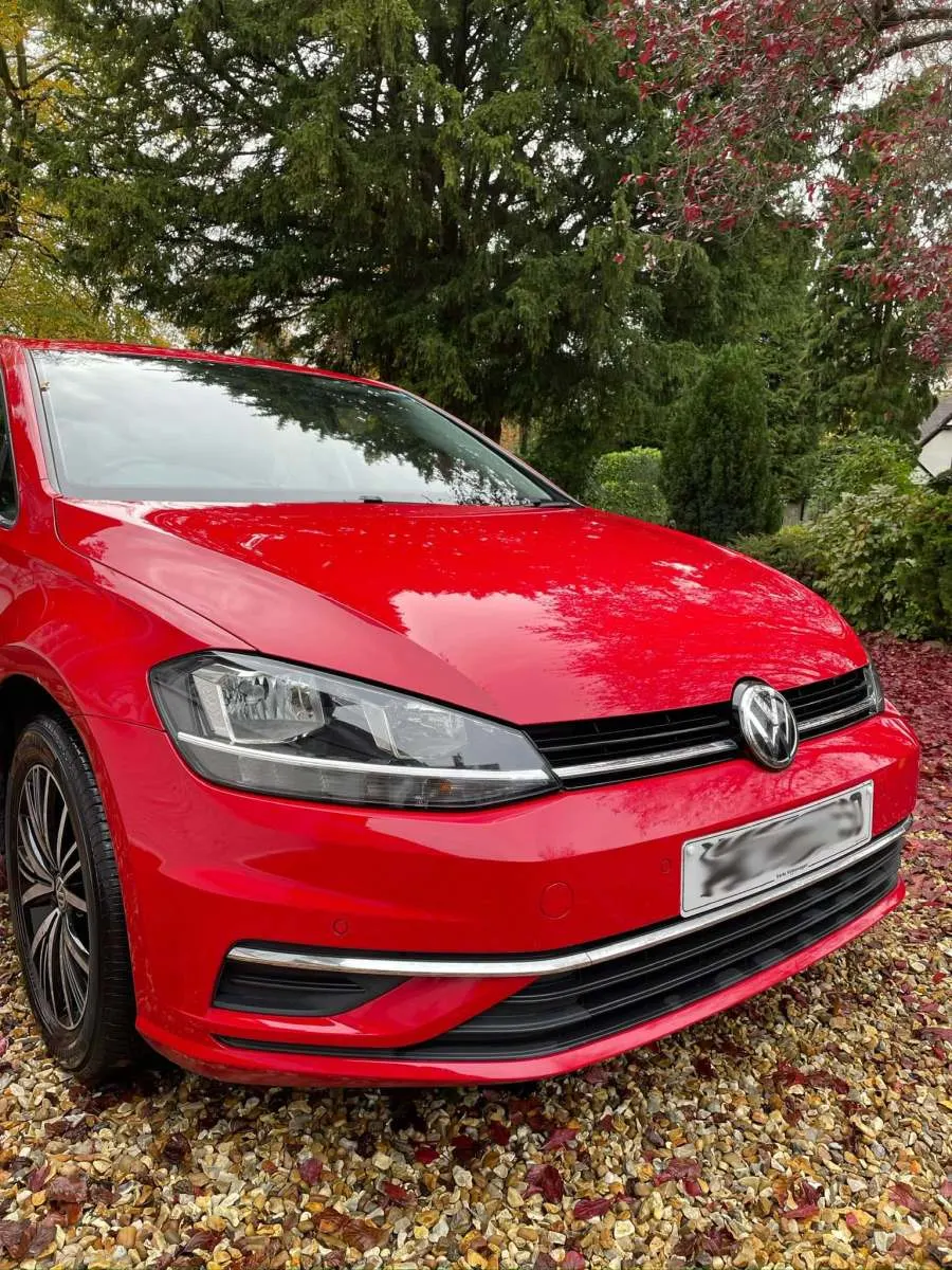 Red Volkswagen Golf after full valet Porter's Car Detailing Loughborough