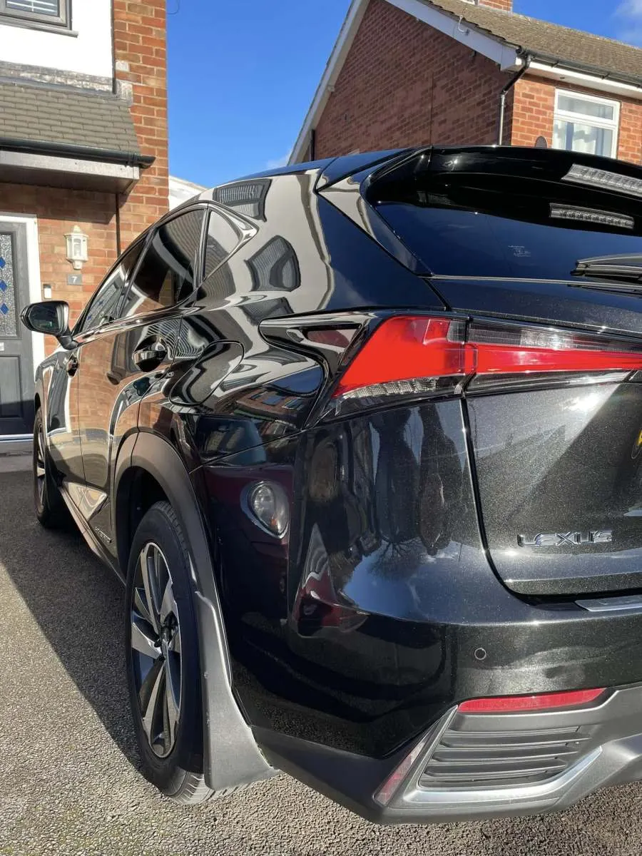 Black Lexus after a full inside and out valet Porter's Car Detailing Loughborough