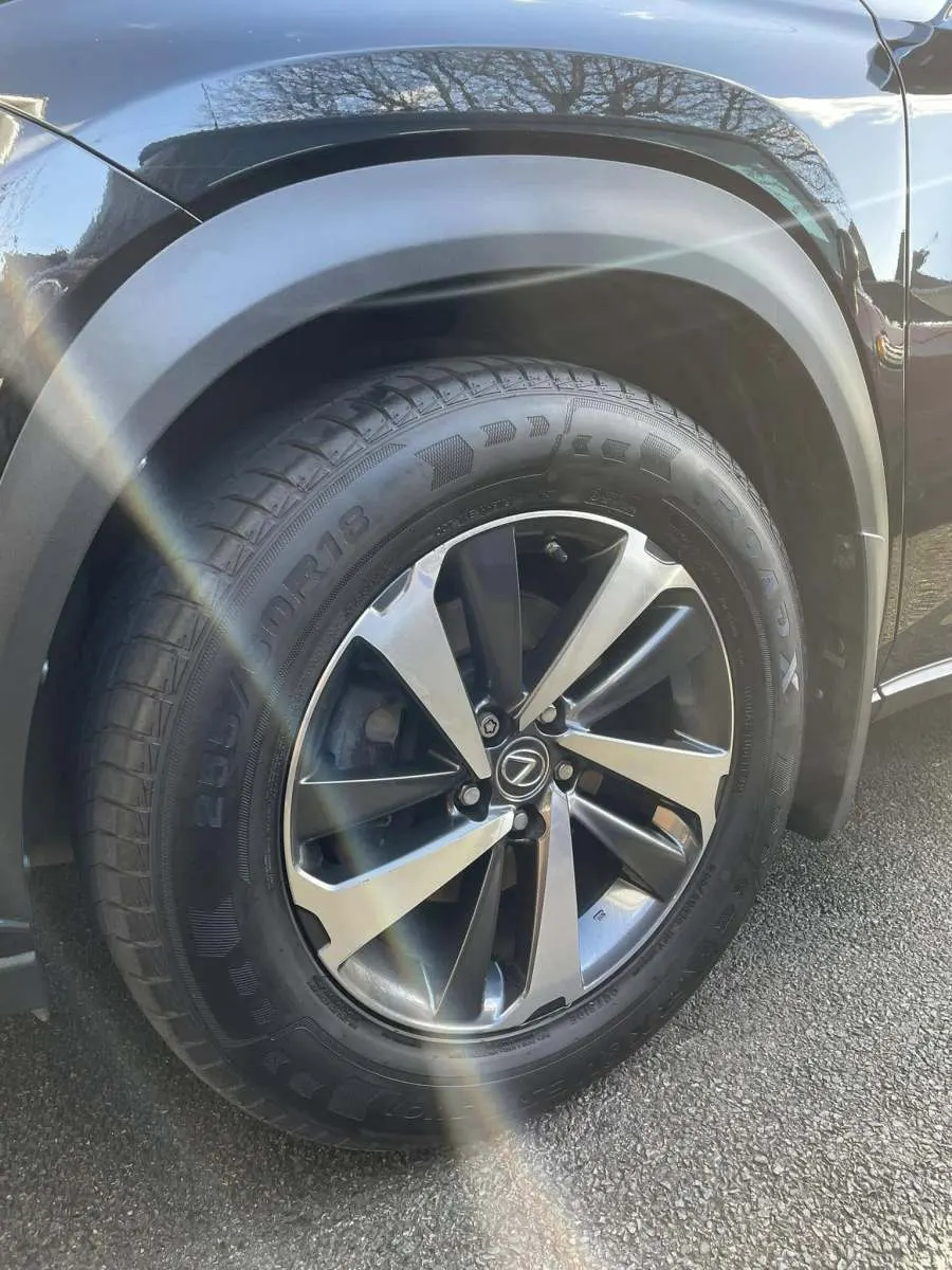 Alloy wheel and tyre dressed by Porter's Car Detailing Loughborough