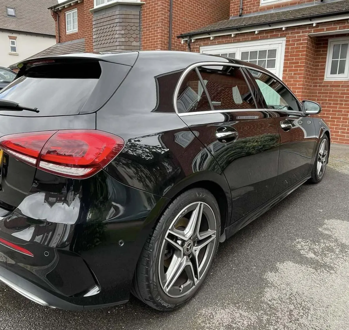 Black Mercedes A-Class detailed by Porter's Car Detailing Leicestershire